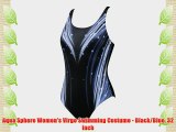 Aqua Sphere Women's Virgo Swimming Costume - Black/Blue 32 Inch
