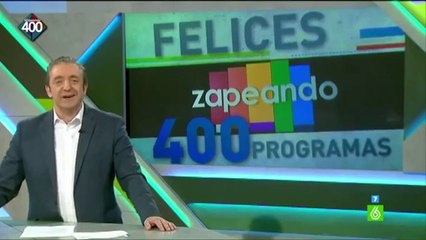 Josep Pedrerol felicita a 'Zapeando' por sus 400 programas