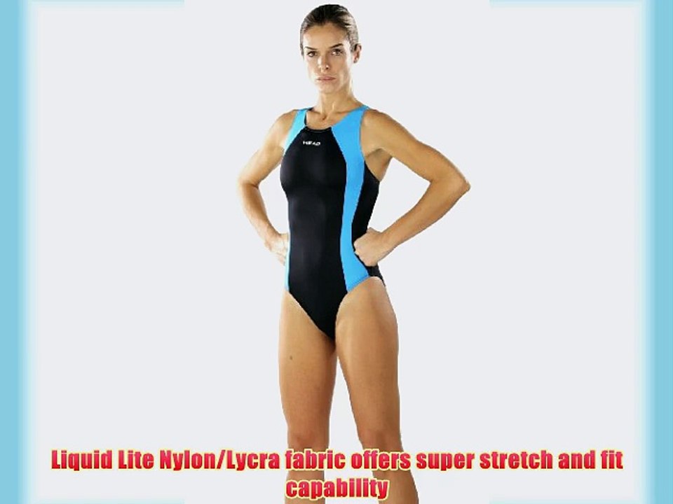 Head Solid Splice Ultra Womens Swim Suit - Light Blue Size 38