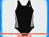 adidas Girl's Infinitex 3-Stripes 1 Piece Swimming Suit - Black DD-C/White Size 128