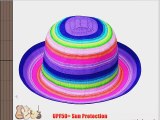 Wallaroo Girls Petite Nantucket UV Sun Hat - UPF50  Sun Protection - Rainbow Tones