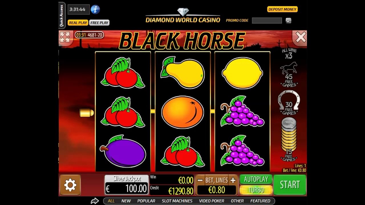 Black horse slot game huge win!