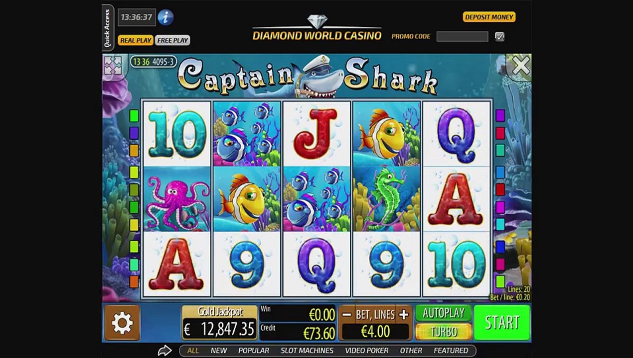Captain Shark slot game | Free Games Bonus huge win!