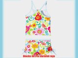 Snapper Rock  Garden Flower UV-Protective girls Tankini Set - White/Green/Red 3 Years