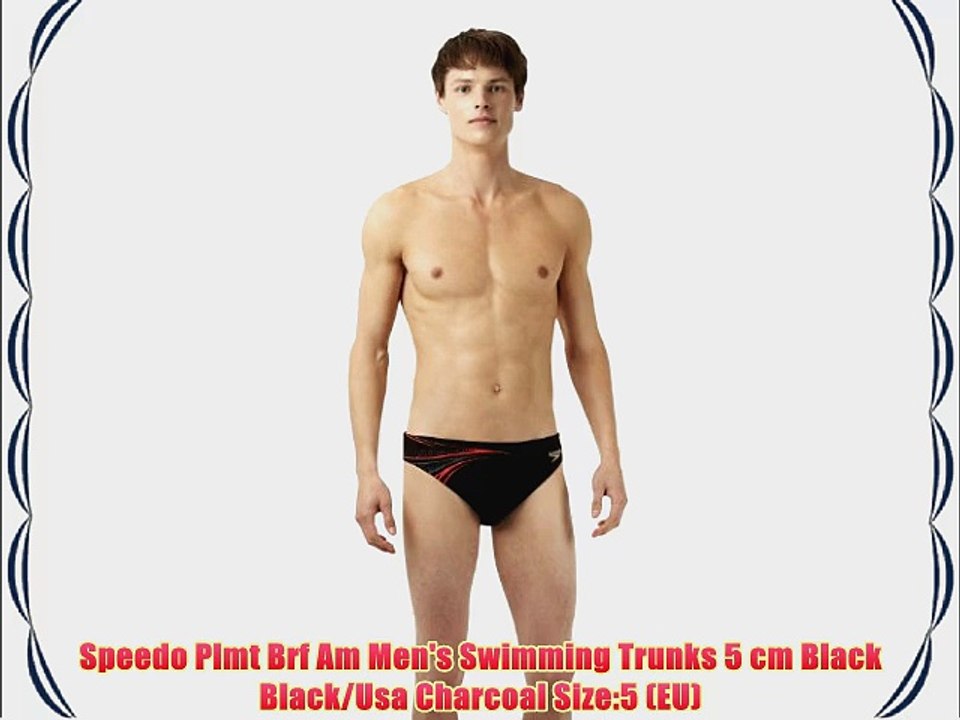 Speedo Plmt Brf Am Men's Swimming Trunks 5 cm Black Black/Usa Charcoal  Size:5 (EU) - video Dailymotion