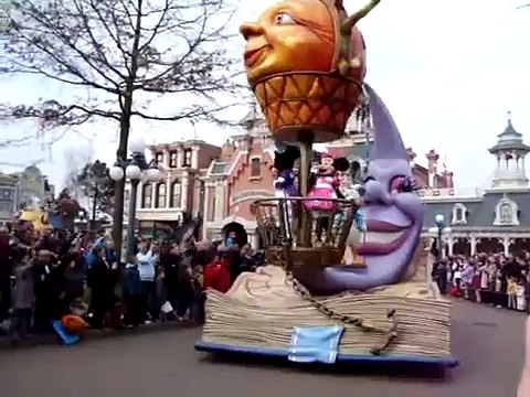 Mickey Mouse, Minnie Mouse, Donald Duck and Goofy, Once Upon a Dream Parade, Disneyland Paris