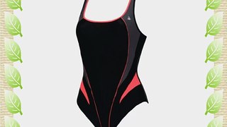 AQUA SPHERE Lima Ladies Swimsuit Black/Red 38in