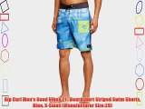 Rip Curl Men's Good Vibes 21 Boardshort Striped Swim Shorts Blue X-Small (Manufacturer Size:29)