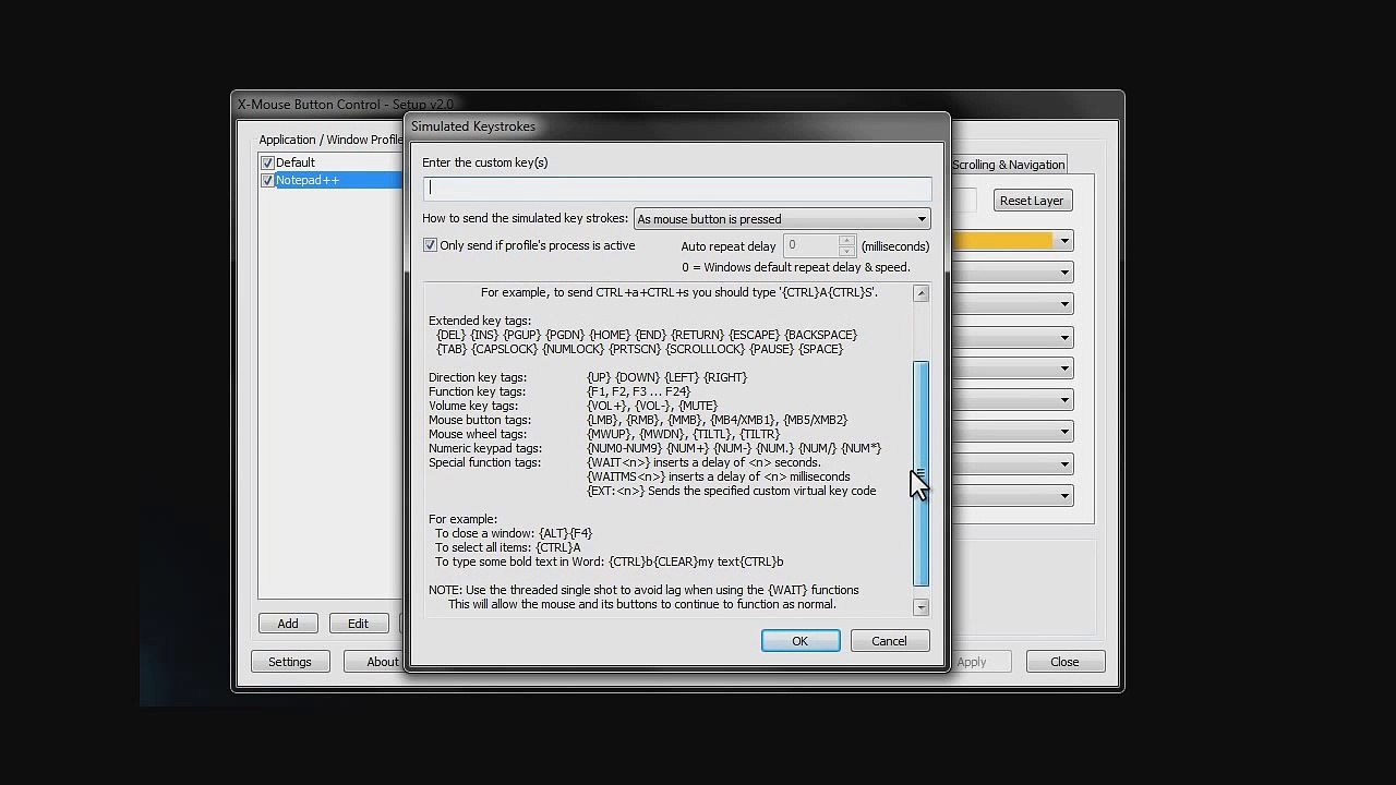 Tools - X-mouse button control