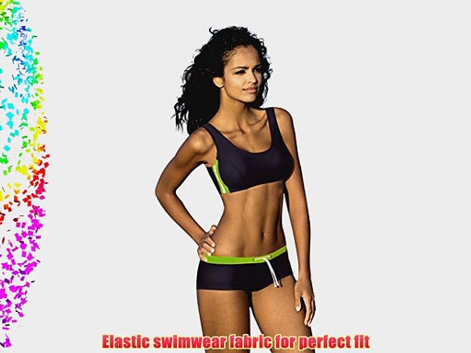 Women swimming costume two piece bikini set swimsuit swimwear (14 V3)