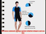 Men New Fashion Design One-Piece Short sleeve Swimming Costumes UV Sun Protection Swimwear