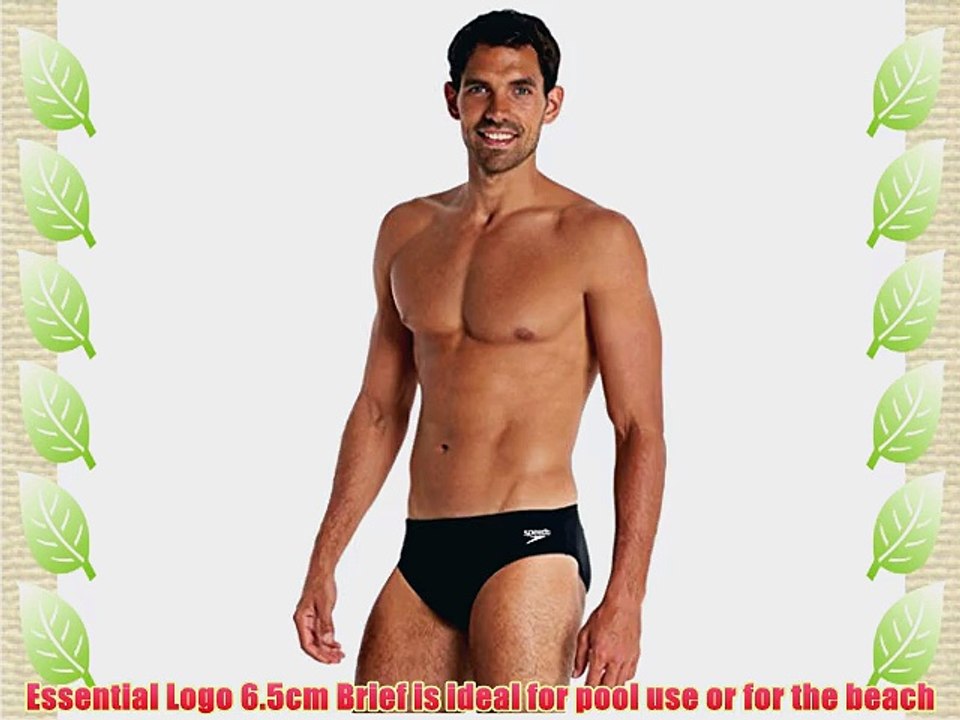 SPEEDO Men's Essential Logo 6.5cm Swimming Trunks/Briefs in Black (34 BLACK)