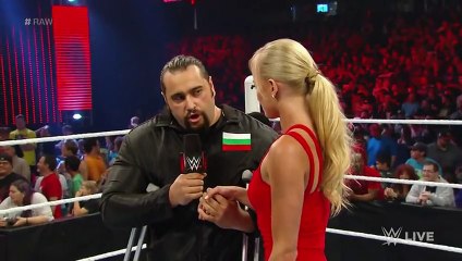 Dolph Ziggler and Lana confront Rusev and Summer Rae- Raw_ July 6_ 2015