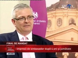 British Ambassador Robin Barnett on Romanian National Television