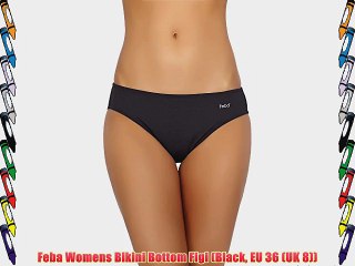 Feba Womens Bikini Bottom Figi (Black EU 36 (UK 8))