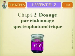 C.4.2. Dosage par étalonnage spectrophotométrique