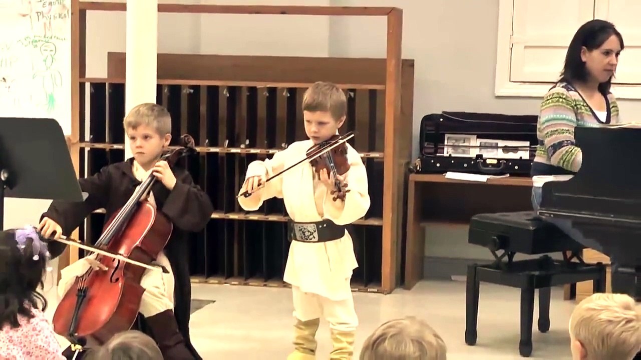 Christopher Tate, Cello and Isaac Tate, Violin - Star Wars Theme (October 2011)