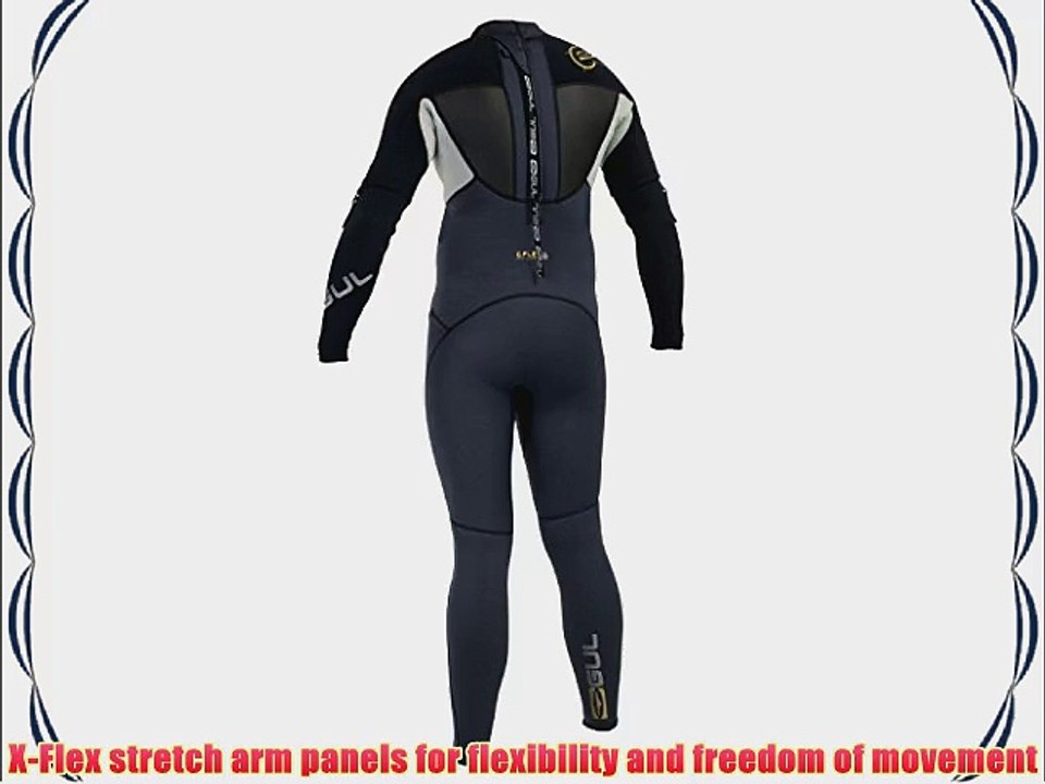 Gul Men's Response 3/2 mm Flat Lock Summer Convertible Wetsuit - Graphite/Silver Medium/Large
