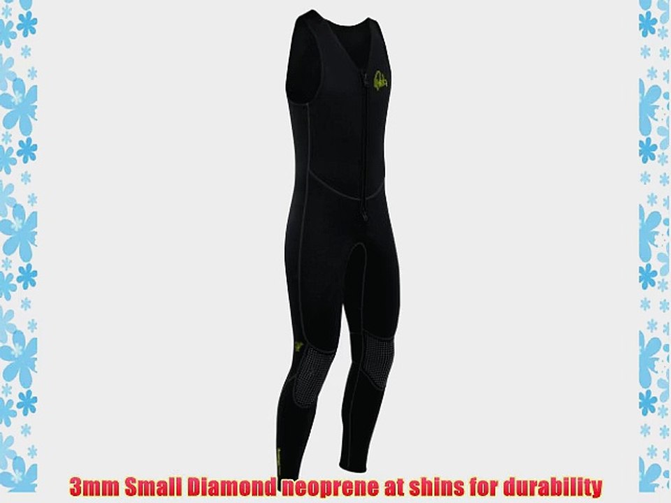 Palm Quantum 3mm Neoprene Front Zip Long John BLACK NA451 10477