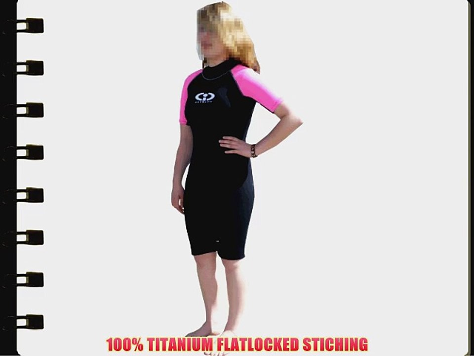SHORTIE WETSUIT. TWF CiC Ladies size 16 PINK. 2.5mm Neoprene. Warm comfortable fit. Flatlock