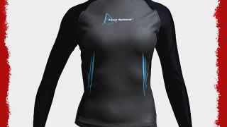 Aqua Sphere Womens/Ladies 2013 Aqua Skin Long Sleeve Top (L) (Black/Aqua)