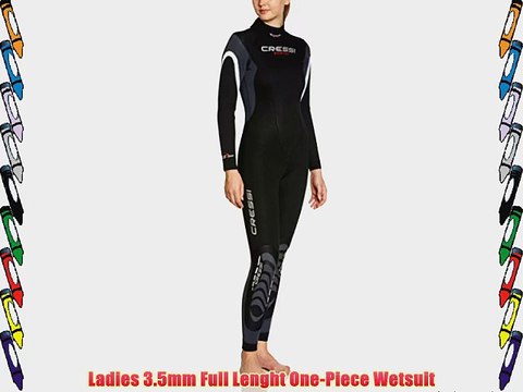 Cressi Women's Spring 3.5mm Ultraspan Neoprene Wetsuit - Black/White Size 3/Medium
