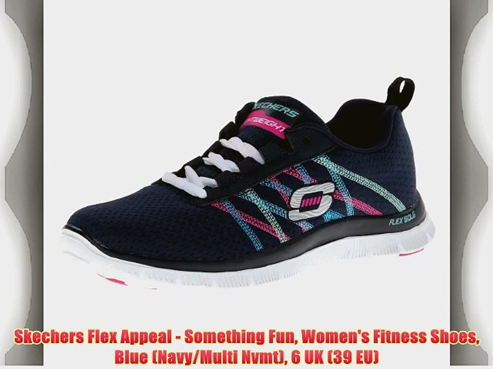 Skechers Flex Appeal - Something Fun Women's Fitness Shoes Blue (Navy/Multi Nvmt) 6 UK (39