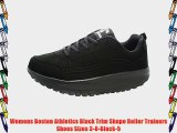 Womens Boston Athletics Black Trim Shape Roller Trainers Shoes Sizes 3-8-Black-5