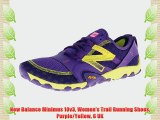 New Balance Minimus 10v3 Women's Trail Running Shoes Purple/Yellow 6 UK