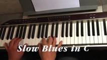 Slow Blues Piano in C - Piano blues exercise
