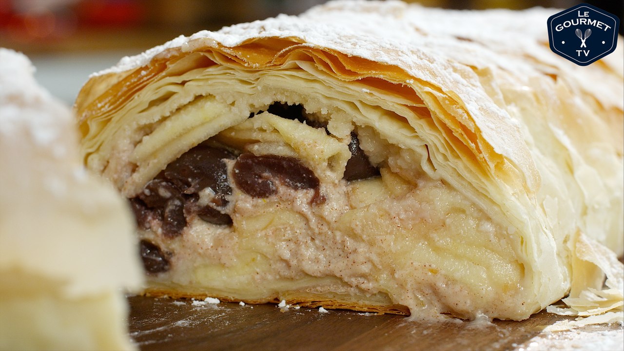 Cherry Apple and Ricotta Strudel Recipe - Le Gourmet TV