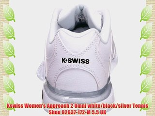 Kswiss Women's Approach 2 Omni white/black/silver Tennis Shoe 92637-172-M 5.5 UK