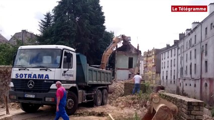 Quimperlé. Deux maisons démolies sur la rive de l'Isole