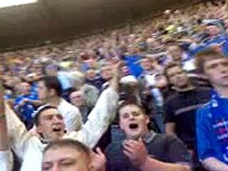 rangers fans at piggary