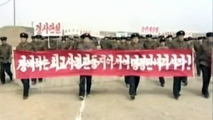 North Korean state TV shows mass military rallies denouncing US