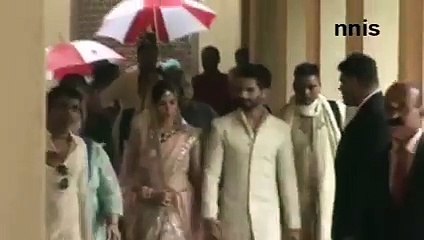 Shahid Kapoor, wife Mira Rajput make first public appearance after wedding