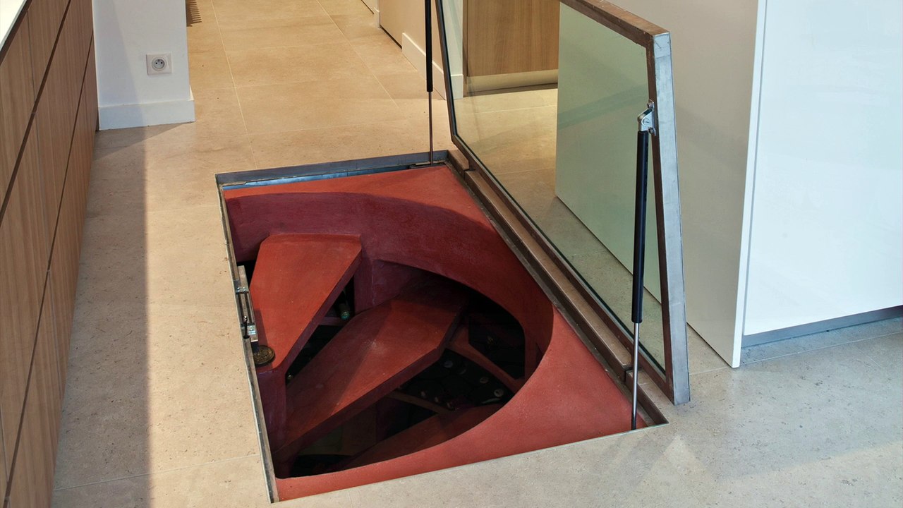 Trappe en verre et inox