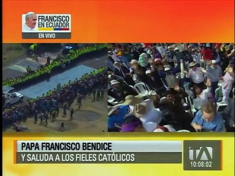 El recorrido de papa Francisco por el parque Bicentenario