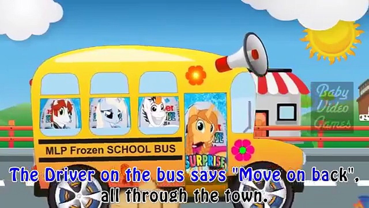 My Little Pony Wheels on the Bus Cartoon Song Nursery Rhymes for Kids & Children
