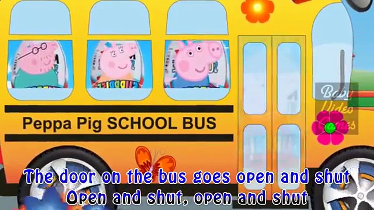 Peppa Pig Kids Songs Nursery Rhymes Fun Animated Cartoon Music Wheels On The Bus Video Dailymotion