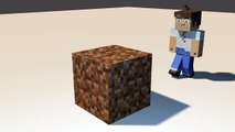 Tim Breaking a dirt block Minecraft Animation Test