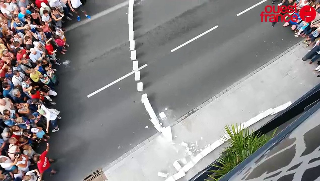 Dominoes à Rennes : l'arrivée vue d'en haut