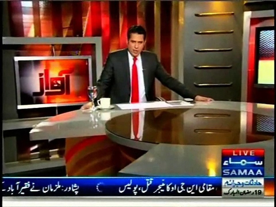 SAMAA Awaz Shahzad Iqbal with MQM Waseem Akhtar (06 July 2015)