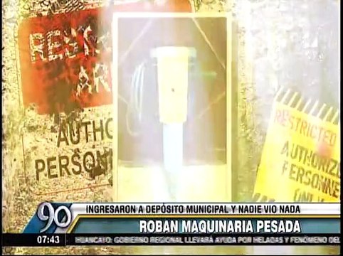 Roban maquinaria pesada de la Municipalidad de Lima