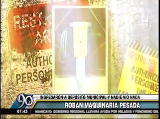 Roban maquinaria pesada de la Municipalidad de Lima