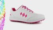 Slazenger Womens Casual Ladies Golf Shoes Shaped and Padded Ankle Lace Up White/Pink UK 6