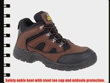 Amblers Unisex Steel FS152 SB-P Mid Boot / Mens Womens Boots (4 UK) (Brown)