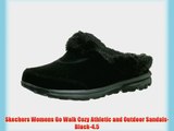 Skechers Womens Go Walk Cozy Athletic and Outdoor Sandals-Black-4.5