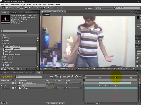 Adobe After EffectS CS4 Blue Flame effect Tutorial