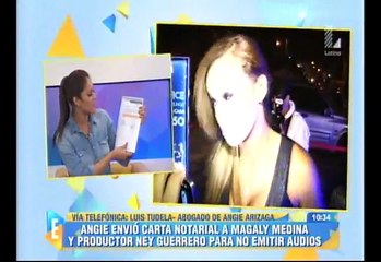 Angie Arizaga denunciará a amigo que reveló audios ante Magaly